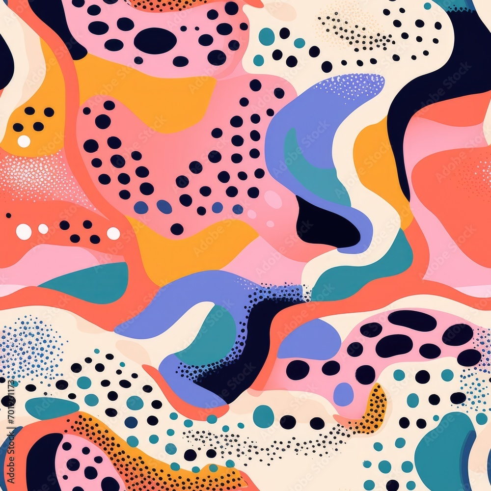 colorful wave cartoon fun pattern, ai colorful wave cartoon fun pattern, ai