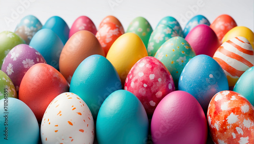 Happy easter. Colorful Easter eggs