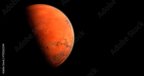 Fototapeta Naklejka Na Ścianę i Meble -  Red planet Mars in outer space