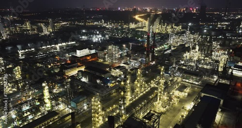 Wallpaper Mural petrochemical plant at night Torontodigital.ca