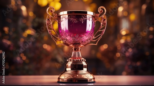 Captivating elegance: a stunning and graceful trophy cup radiating beauty and prestige, a symbol of achievement and excellence in exquisite design and timeless allure