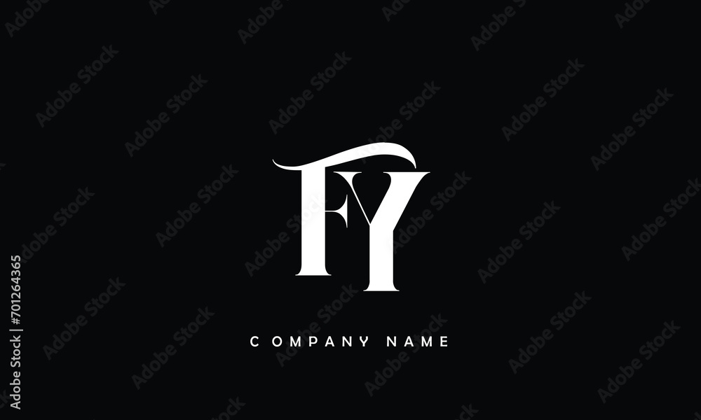 YF, FY, Y, F Abstract Letters Logo Monogram YF, FY, Y, F Abstract Letters Logo Monogram