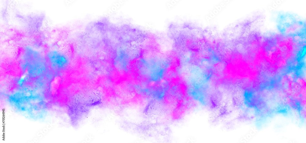 colorful space cloud effect with a transparent background
