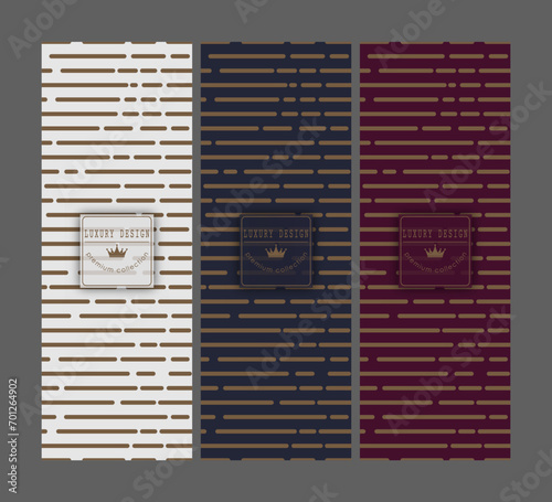 A luxurious pattern. A set of spectacular patterns for covers, prints, interior design, packaging, premium funds and creative ideas