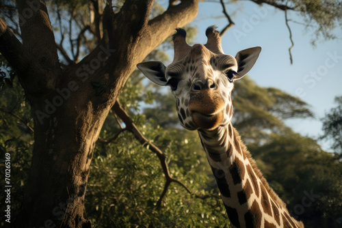 Africa head giraffe pattern wildlife wild animal brown nature herbivore mammal neck safari