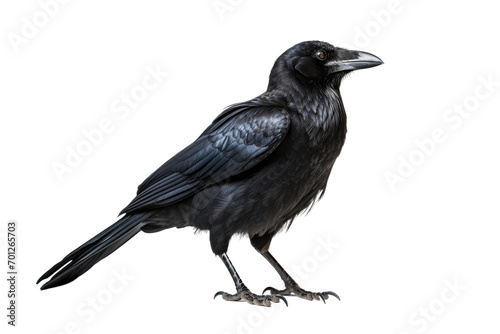 Black Crow Isolated On Transparent Background
