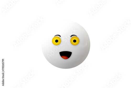 Emoji Face Expression Isolated On Transparent Background