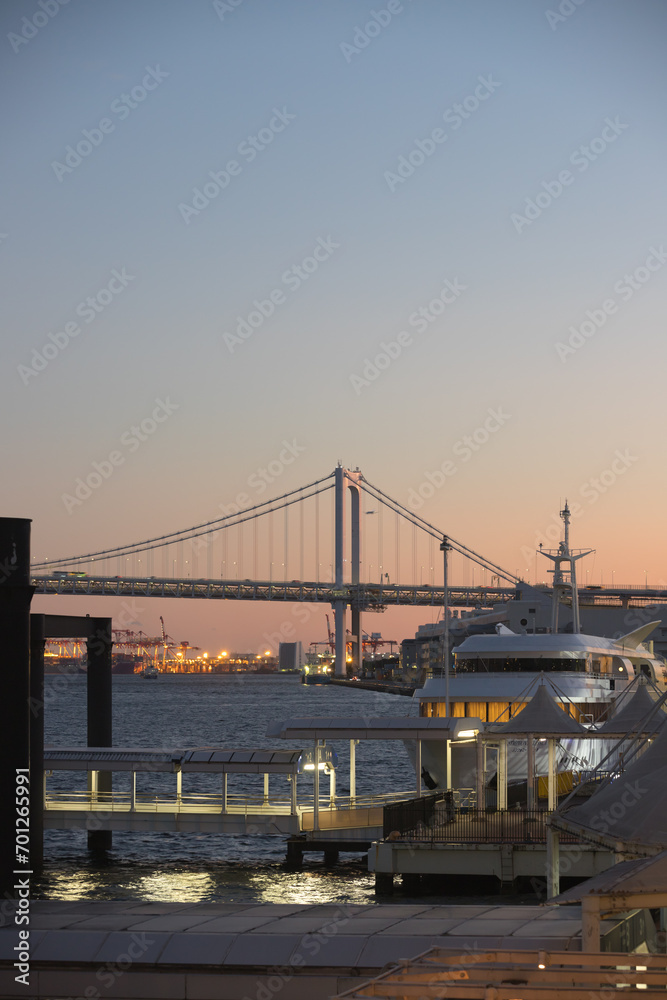 Fototapeta premium 芝浦の日の出桟橋からの夕景
