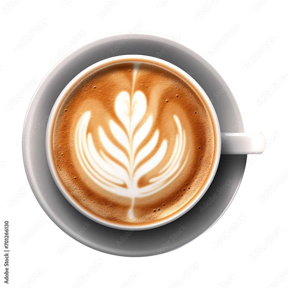 Latte art coffee transparent Latte art coffee transparent