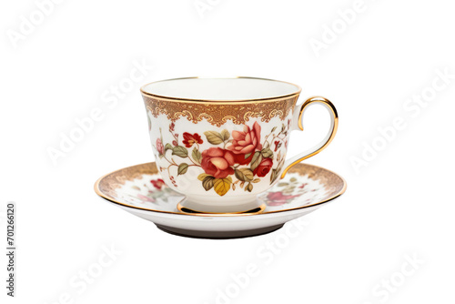 A Classic Tea Cup Isolated On Transparent Background