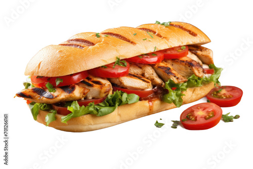 Above the Sandwich Bliss Isolated On Transparent Background