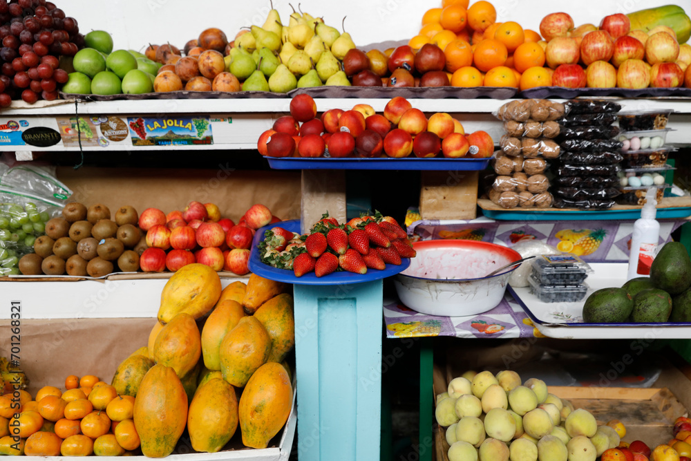 Fruit sold in a Riobamba market, Ecuador