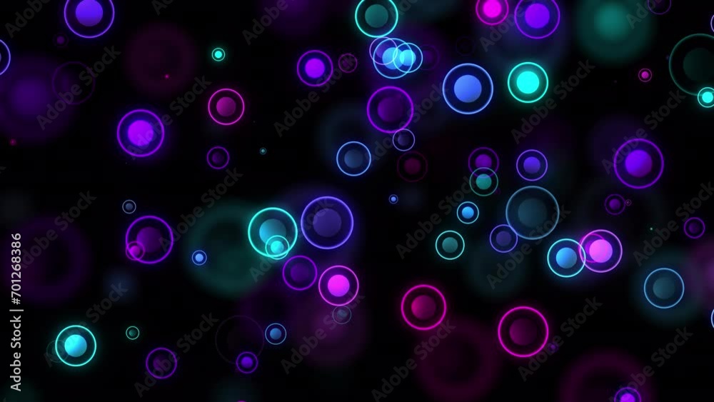 Multicolored Circle Particles Background Loop Multicolored Circle Particles Background Loop