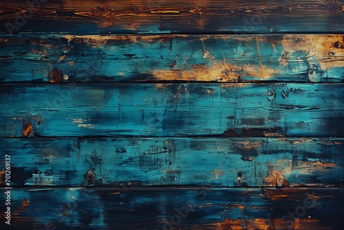 worn blue wooden planks - weathered texture with peeling paint - background, backdrop, wallpaper - aged, vintage, rustic - shabby chic - painted wood