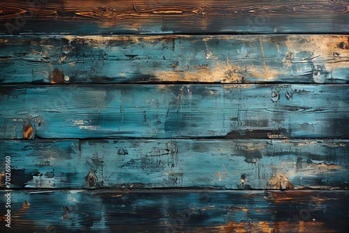 worn blue wooden planks - weathered texture with peeling paint - background, backdrop, wallpaper - aged, vintage, rustic - shabby chic - painted wood