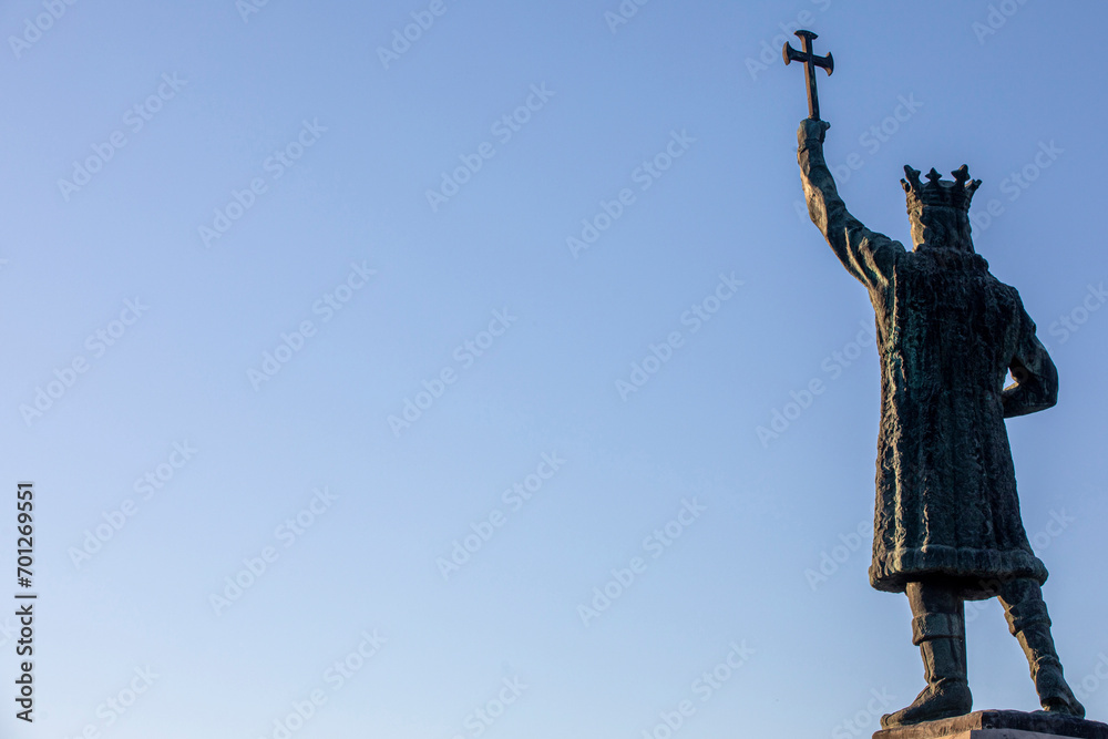 Statue of Stephen III of Moldavia, most commonly known as Stephen the Great, in Chisinau, Moldova
