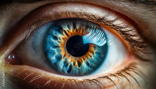 Closeup of Human Eye - Beautiful Iris and Patterns - Biology - Concept of Eye Laser Surgery - LASIK - Eye Medicial Procedure