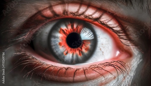 Closeup of Human Eye - Beautiful Iris and Patterns - Biology - Concept of Eye Laser Surgery - LASIK - Eye Medicial Procedure © Eggy