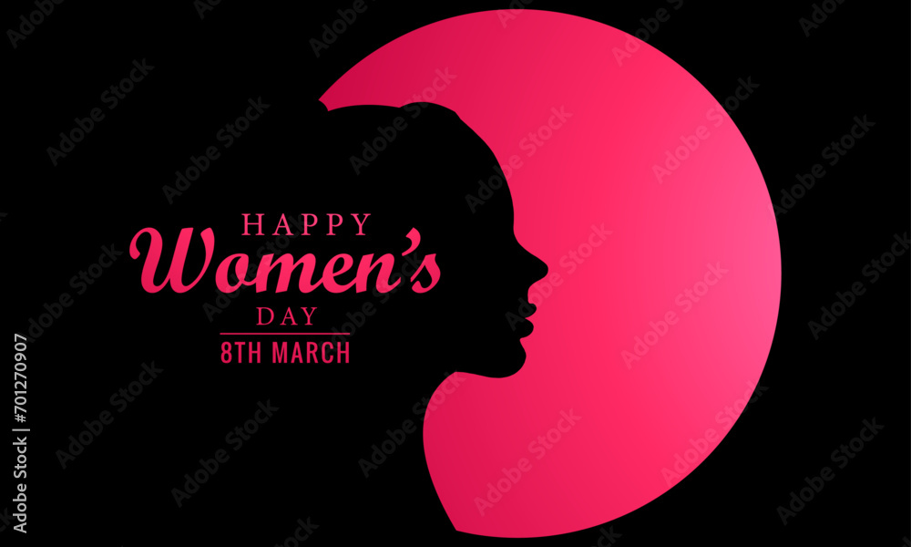 Women's Day lettering. text isolated for postcard, poster, banner design element. Happy Women's Day script calligraphy. Ready holiday lettering design.