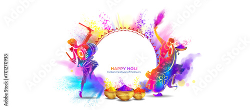 Vector editable design for Happy Holi festival. Advertising marketing banner poster sale promotion template. Indian hindu festival of color. Colorful color splash background.