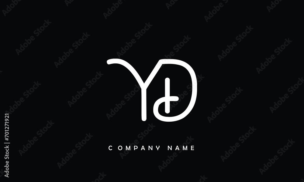 YD, DY, Y, D Abstract Letters Logo Monogram