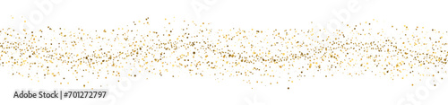 Gold Glitter shiny dots. Golden dust flying on transparent background..