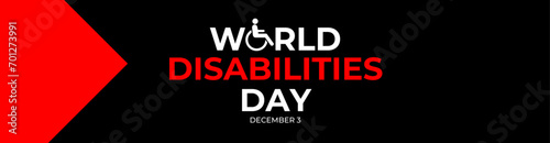 International Day of Persons with Disabilities (IDPD) is celebrated every year on 3 December. suit for website, landing page, poster, banner, brochure, corporate, cover, flyer. Vector illustration