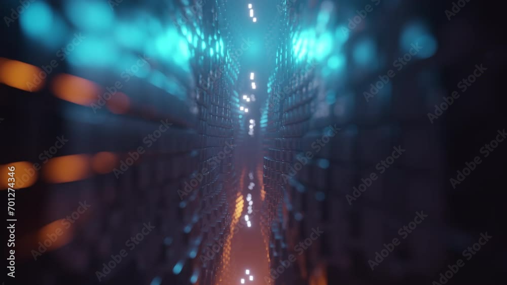 abstract background cube wave looping, 3d aniamtion video 4k