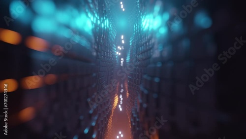 abstract background cube wave looping, 3d aniamtion video 4k