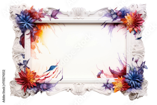 Framed in Purity Isolated On Transparent Background