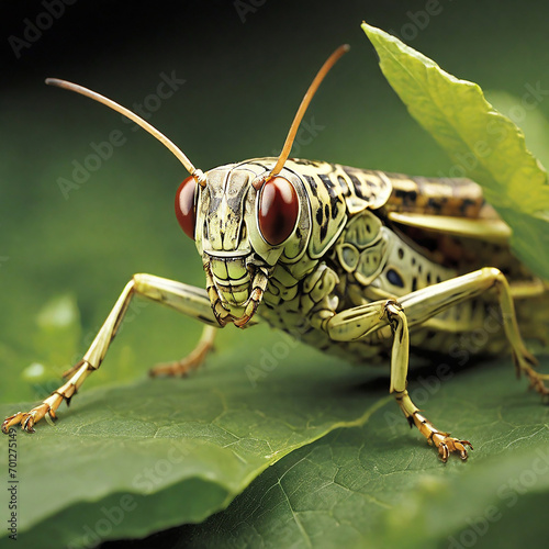 Grasshoppers in Nature's Ballet ai generated © Aziz
