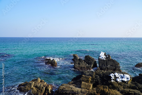 The Color and Rock of Jeongdongjin Sea