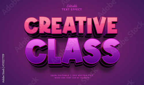 Creative Class Editable Text Effect Style 3d Back to School Theme