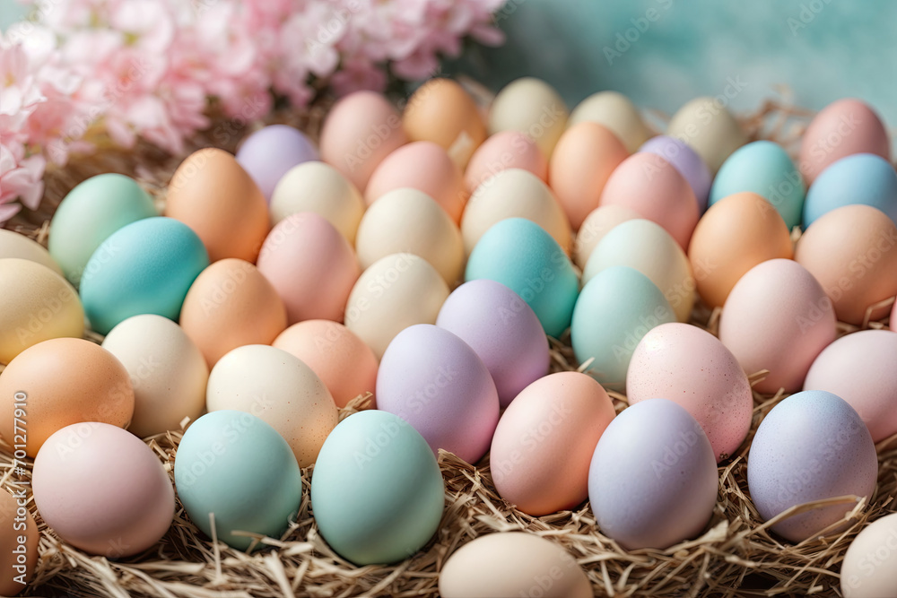 Colorful Easter eggs. Easter eggs background. Colorful Easter eggs. Easter eggs background.