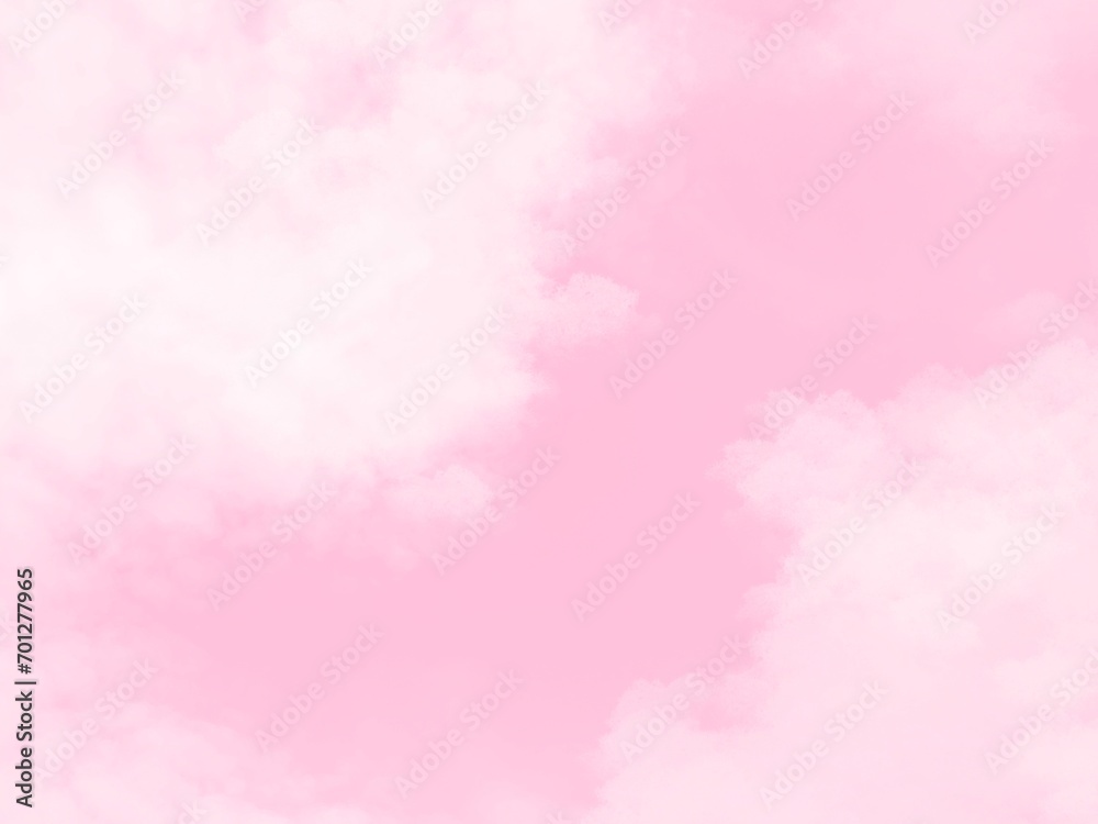 Sky colored in pink with clouds 