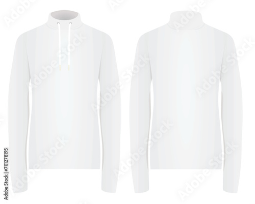 Cowl neck jumper. vector illustration