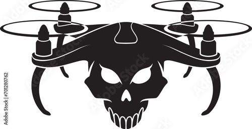 Human skull shaped unmanned aerial vehicle drone