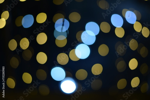 Lights bokeh on a black background