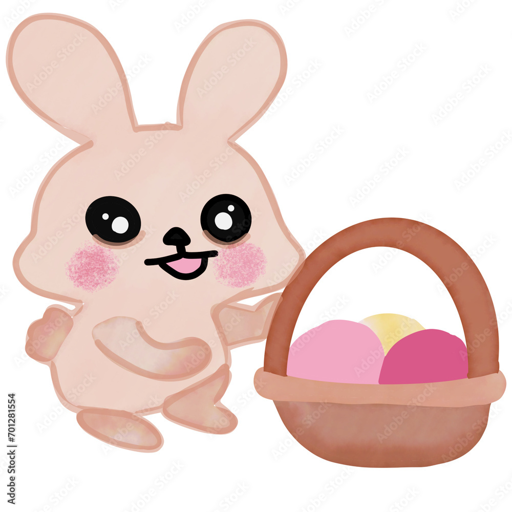 easter bunny with eggs easter bunny with eggs