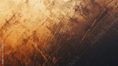 Vibrant brown scratches on a horizontal backdrop with a rough, grungy texture.