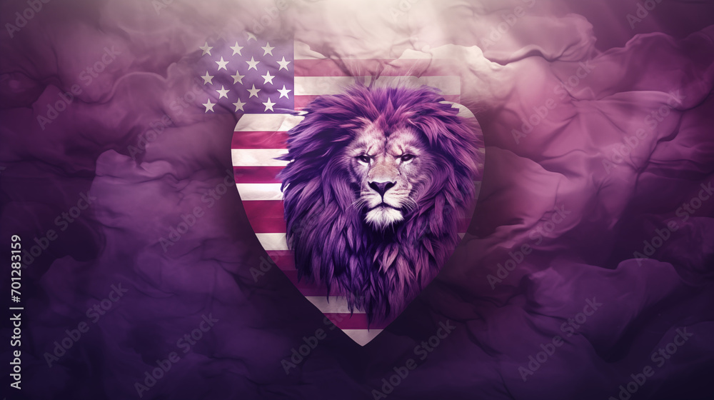 National Purple Heart Day, Seven August, August 7 Is Observed To Remember And Honor Those Who Served In The Battlefield, Generative Ai - obrazy, fototapety, plakaty 