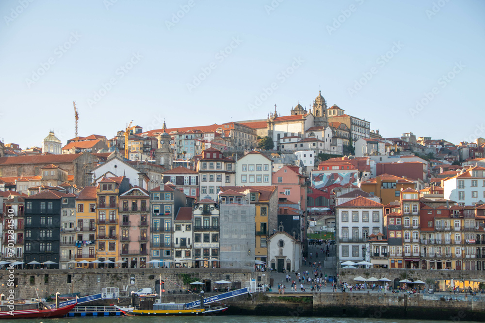Ribeira district  in the historic  center of Porto