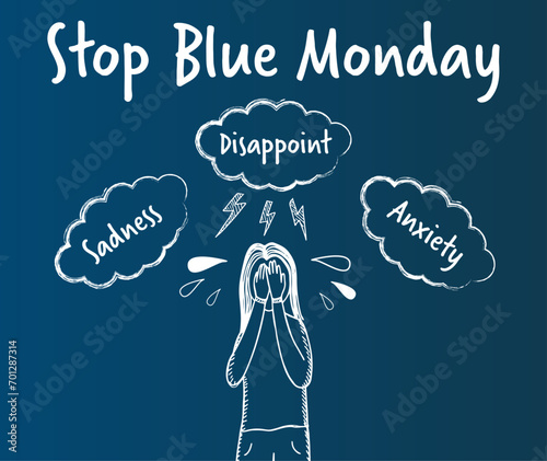 Sad girl blue Monday