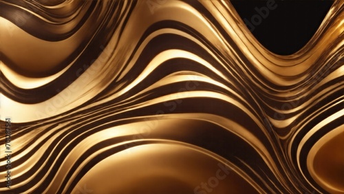 Gold and Brown waves abstract luxury background