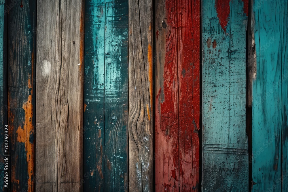 A multihued wooden wall A multihued wooden wall