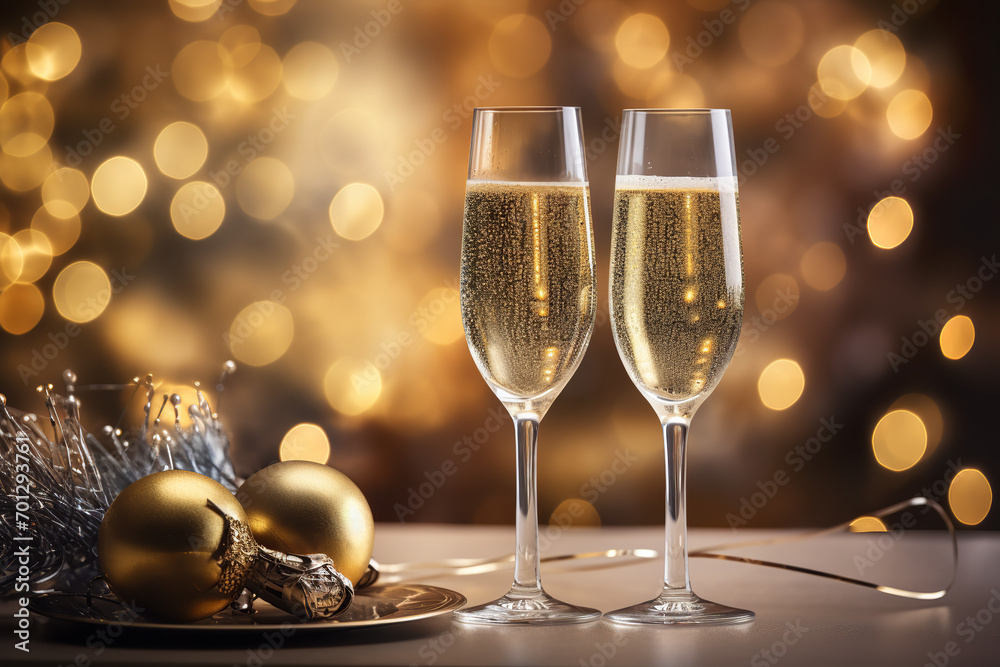 two glasses of champagne