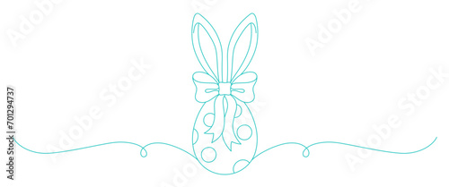 Easter eggs line art style. easter elements