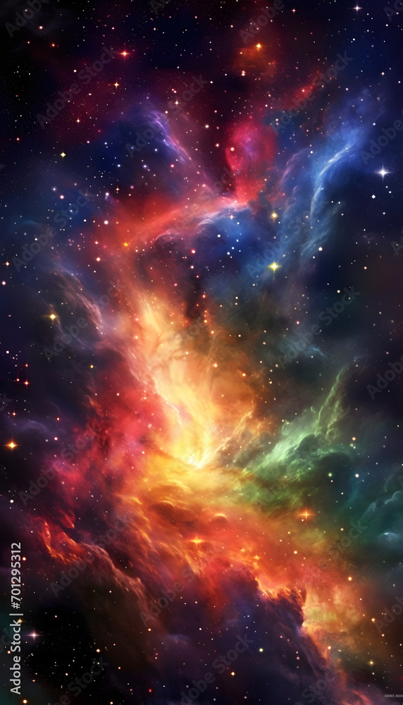 Naklejka premium Galactic Nebula Colorful