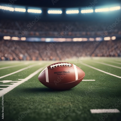 Illustration of American football game