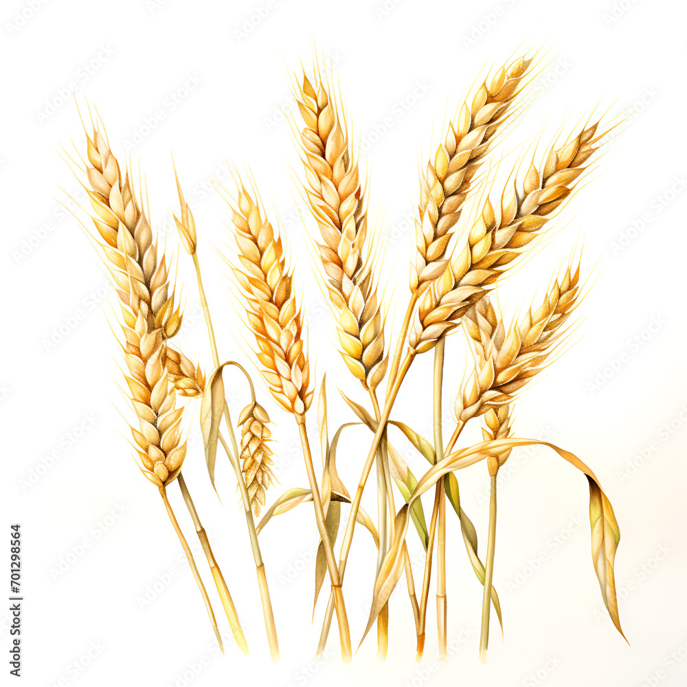 wheat sticks on white background wheat sticks on white background